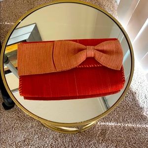 Orange Clutch with Bow